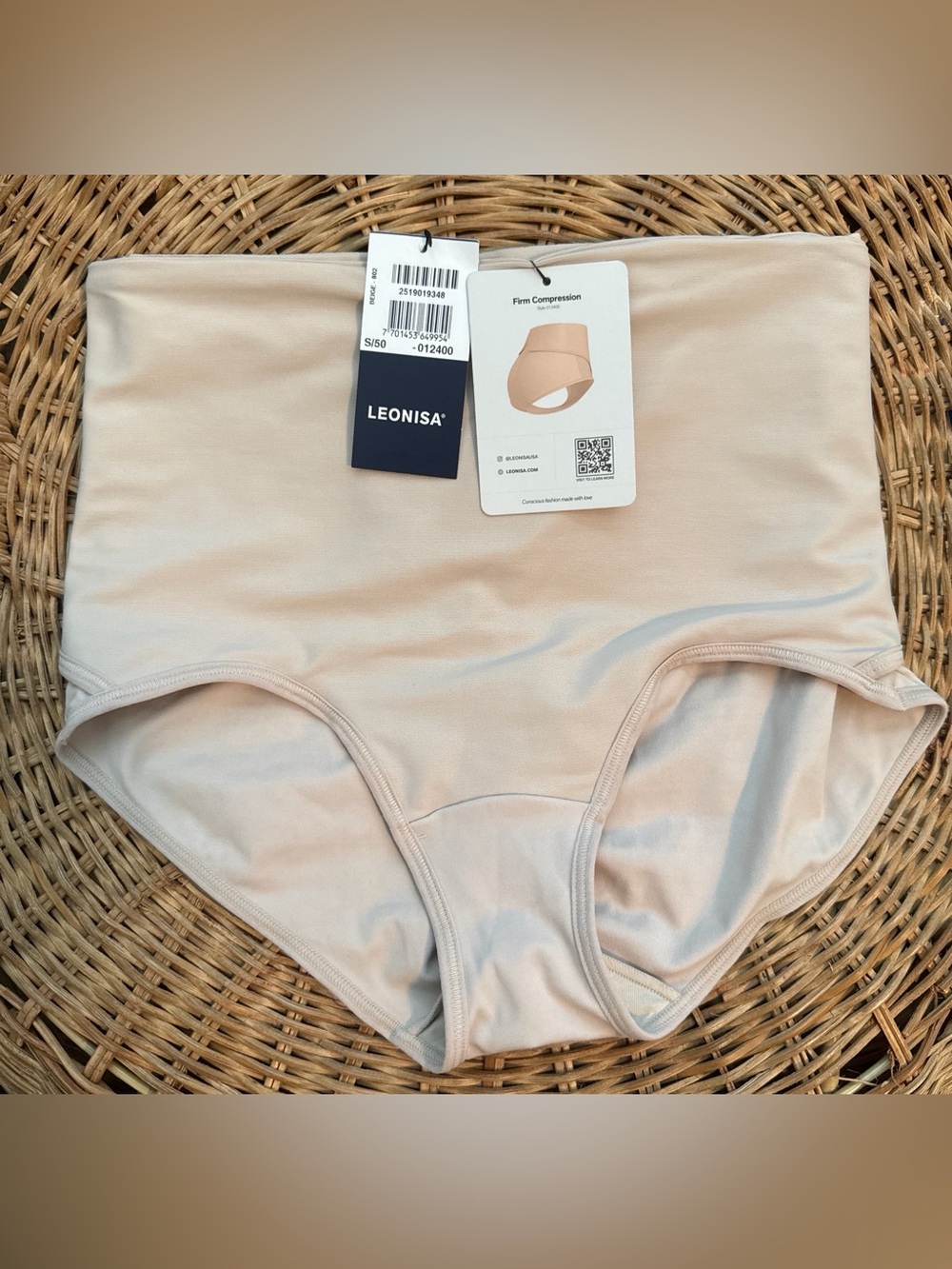 Leonisa Postpartum Panty Belly Wrap Shapewear Nude Size S/50 NEW